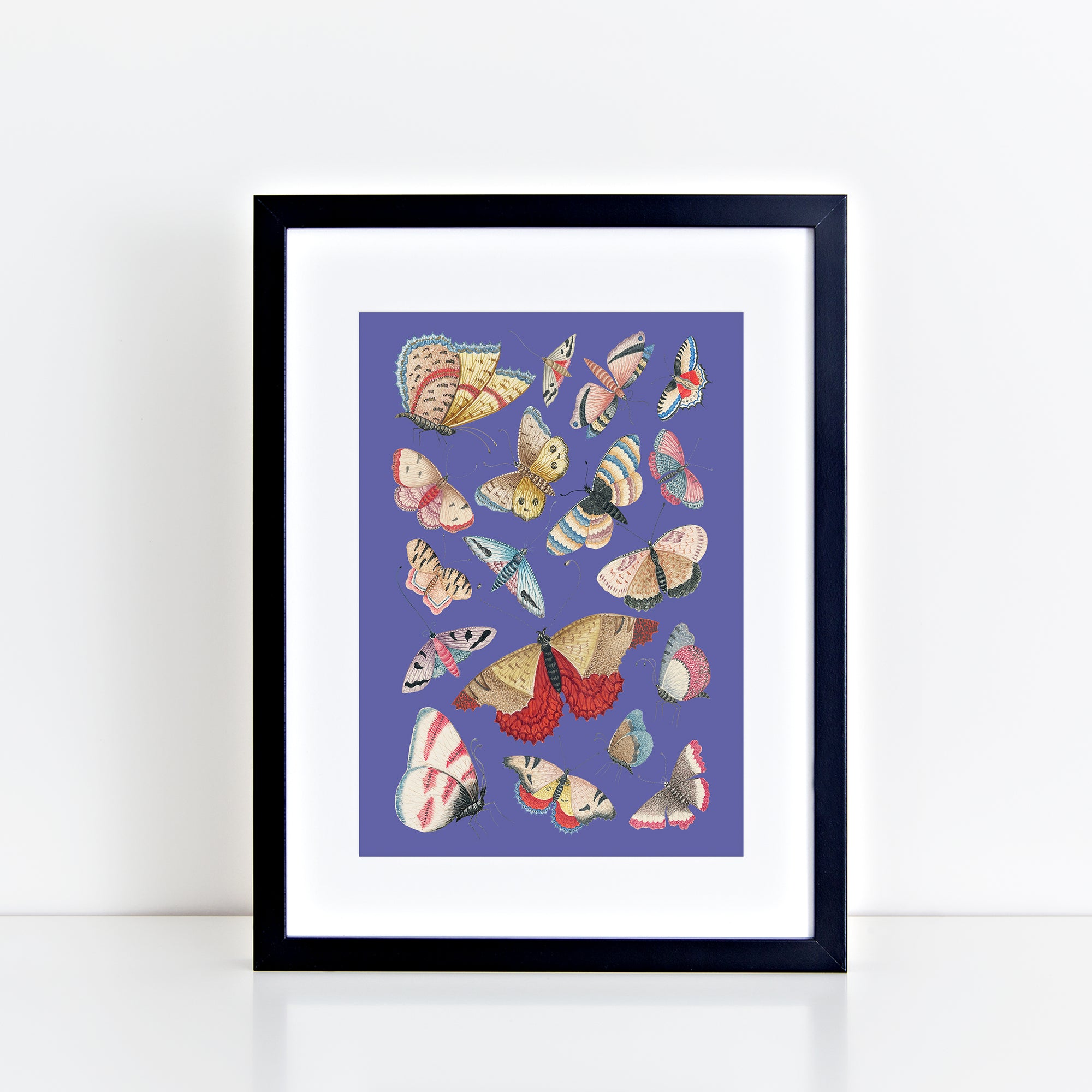 Vintage Butterflies (Lavender) Print