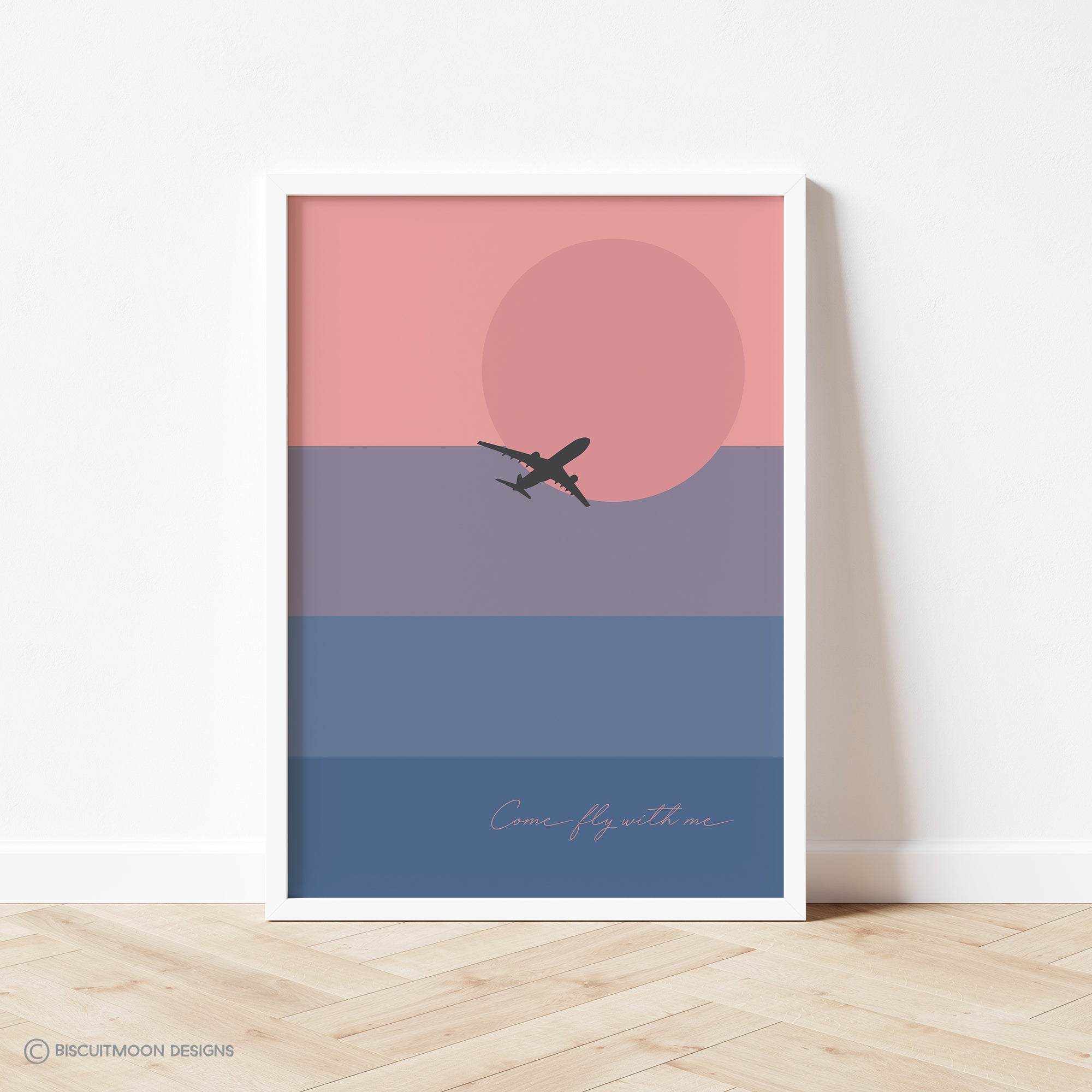Pink Sunset Come Fly With Me Print