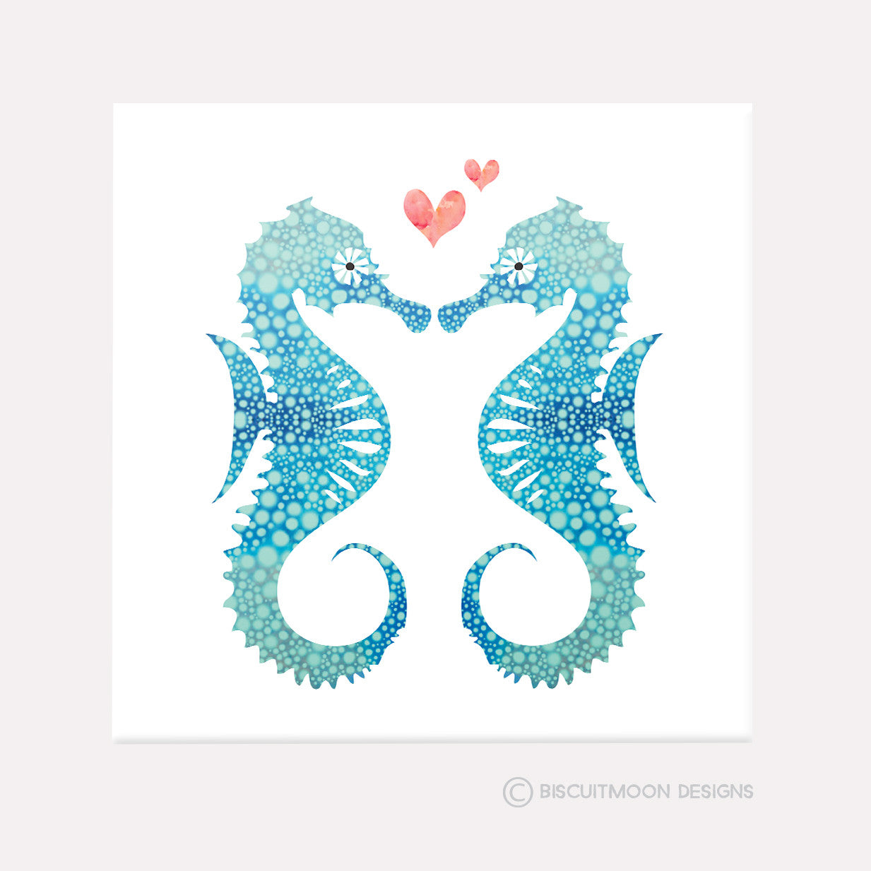 Seahorse Serenade Square Canvas
