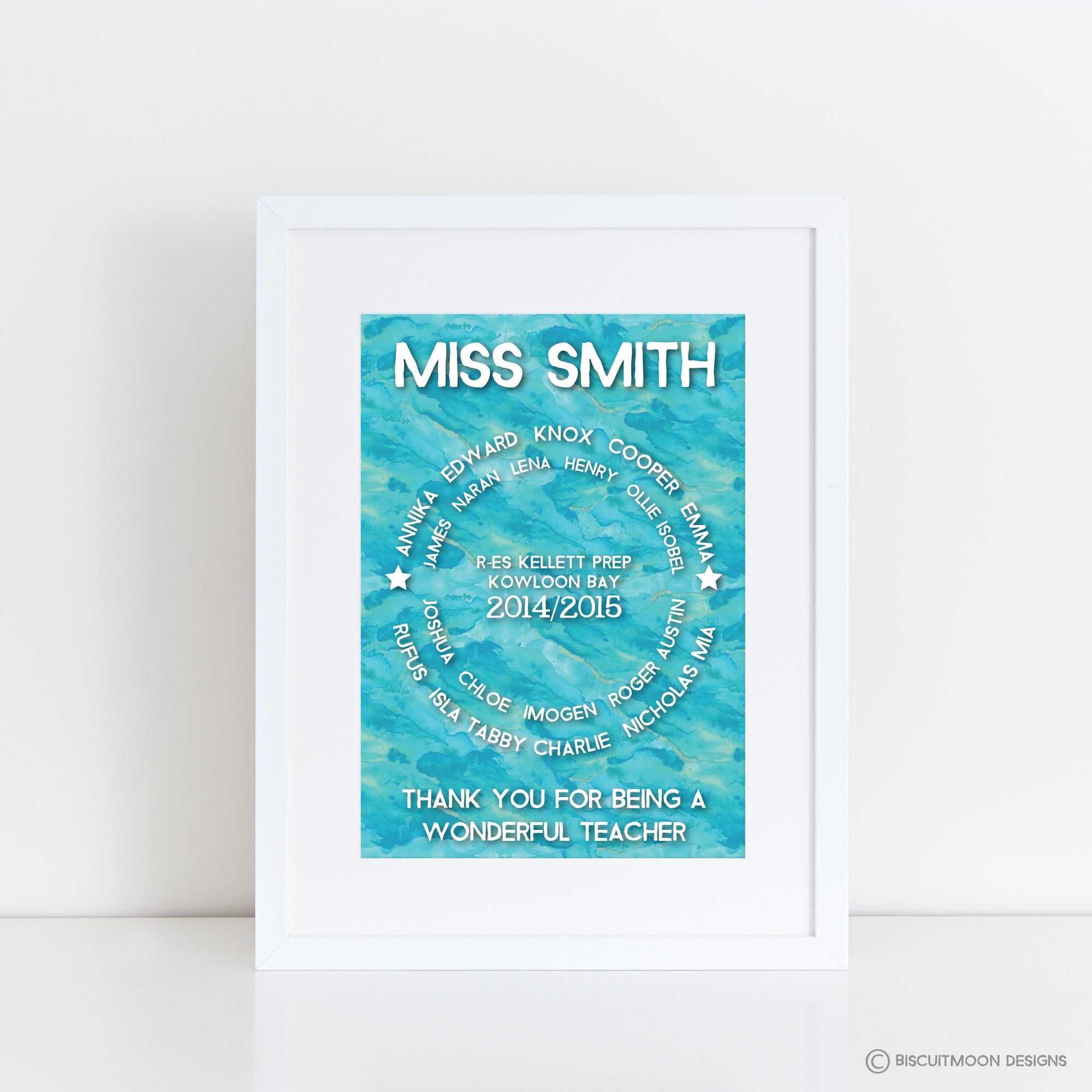 Class Circle Personalised Teacher Print