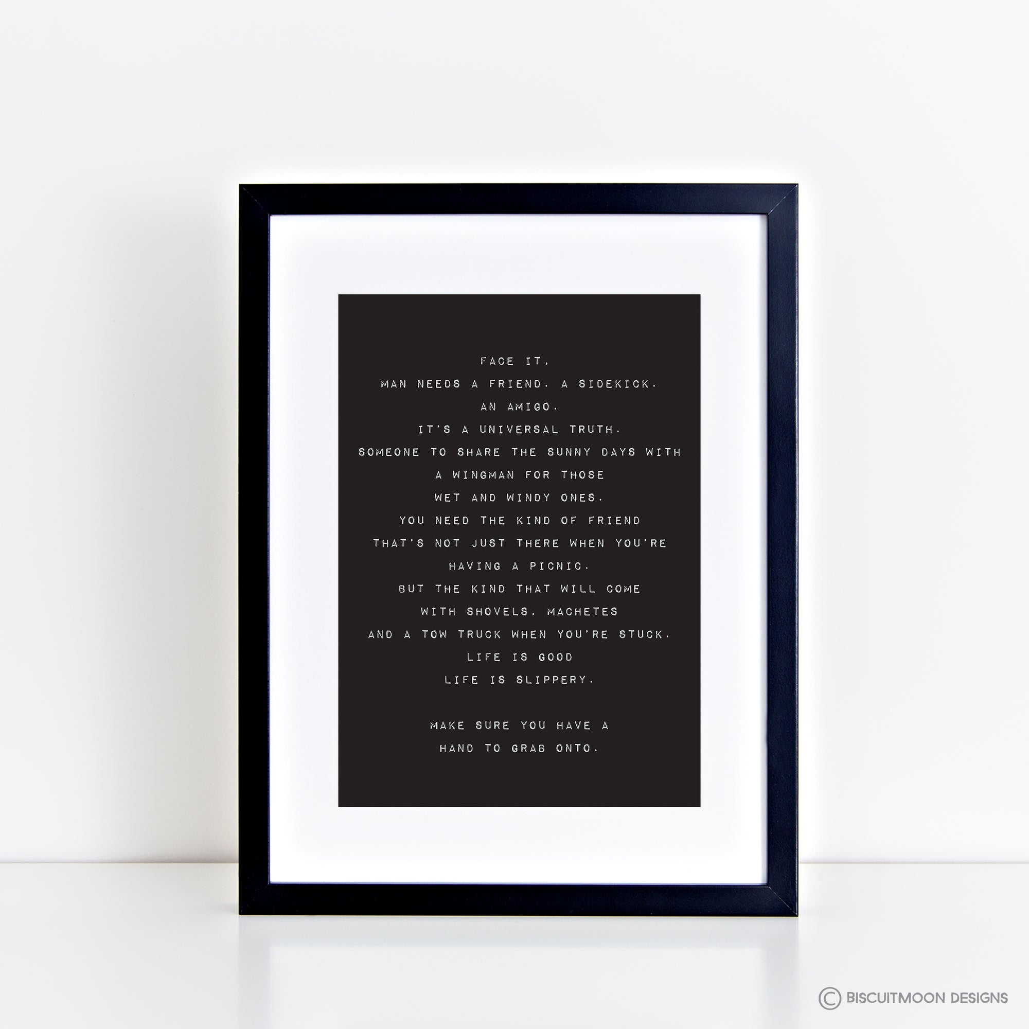 Man Needs a Friend Print