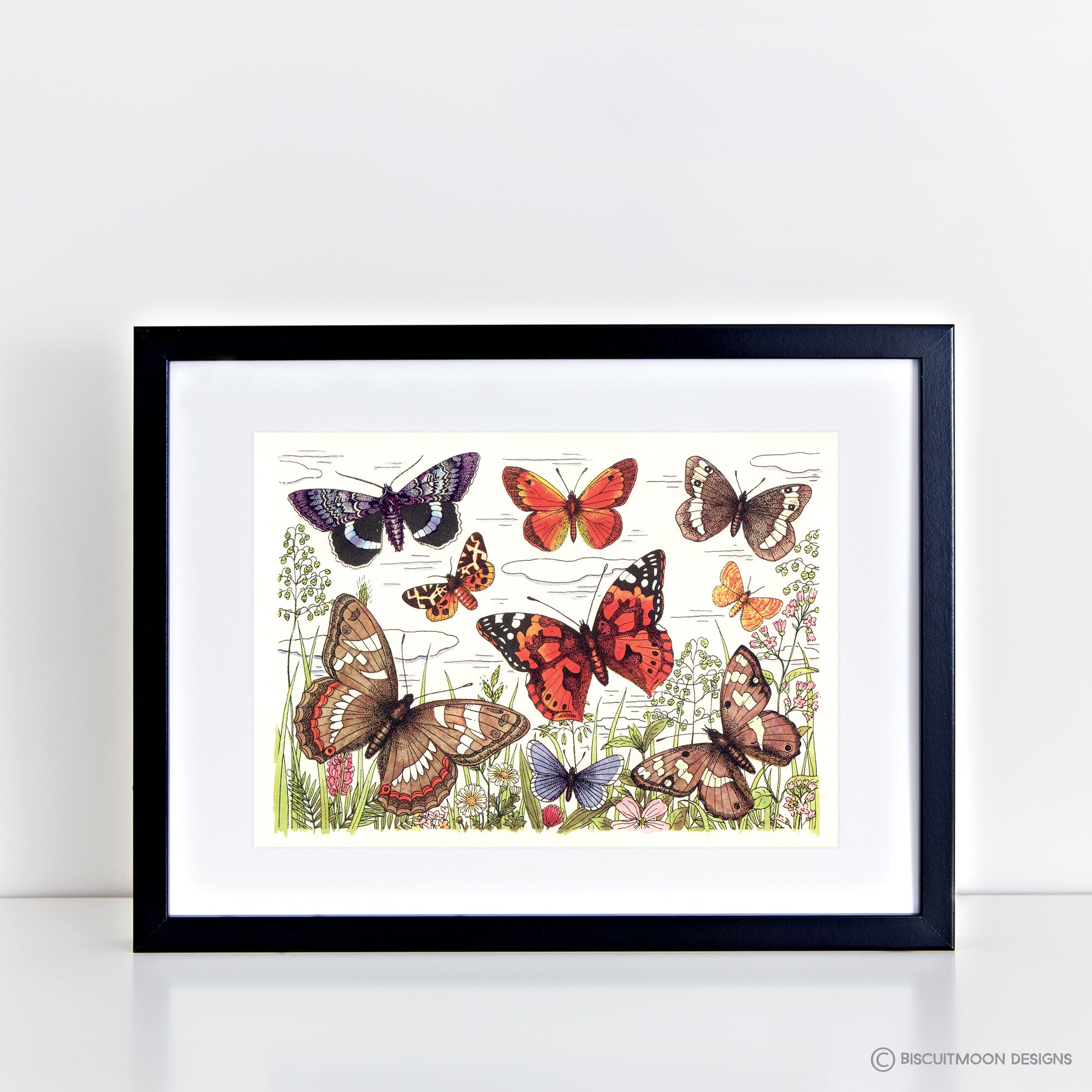 Vintage Butterflies Print