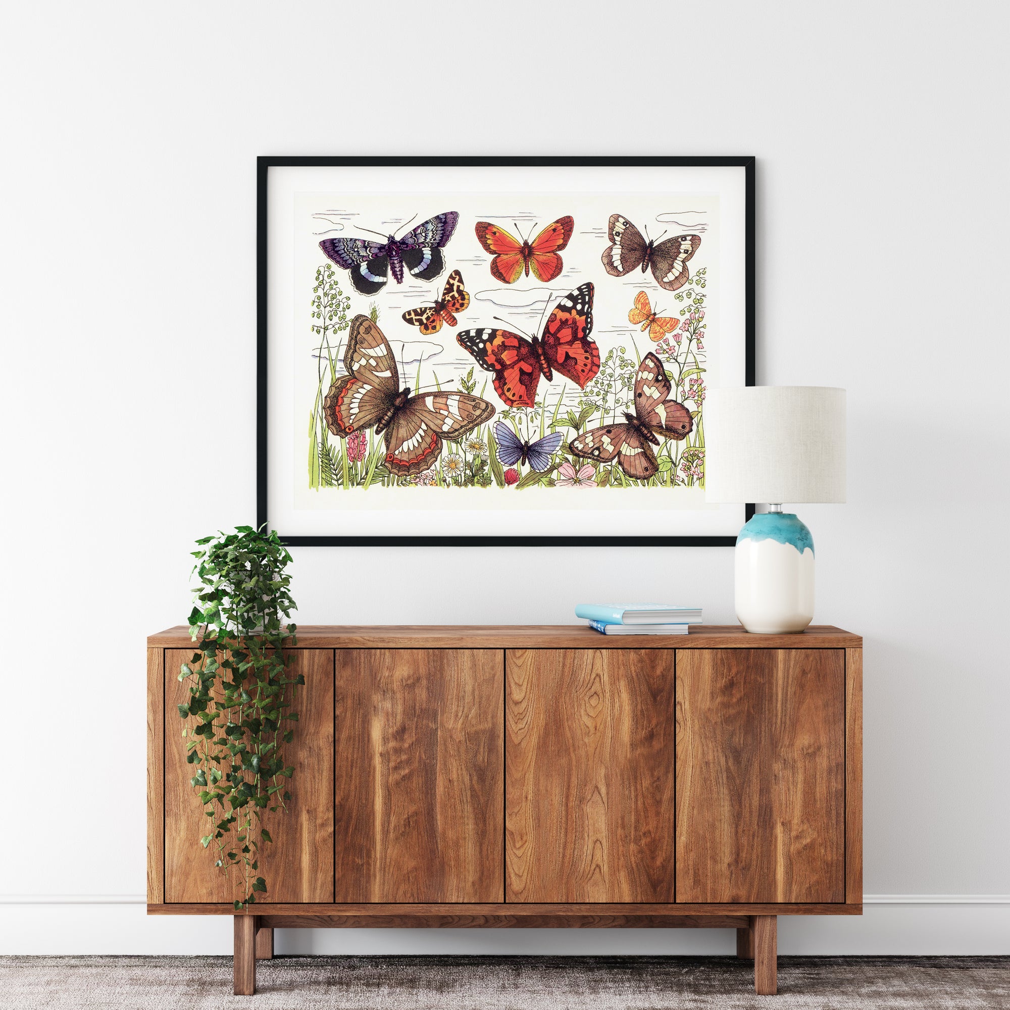 Vintage Butterflies Print