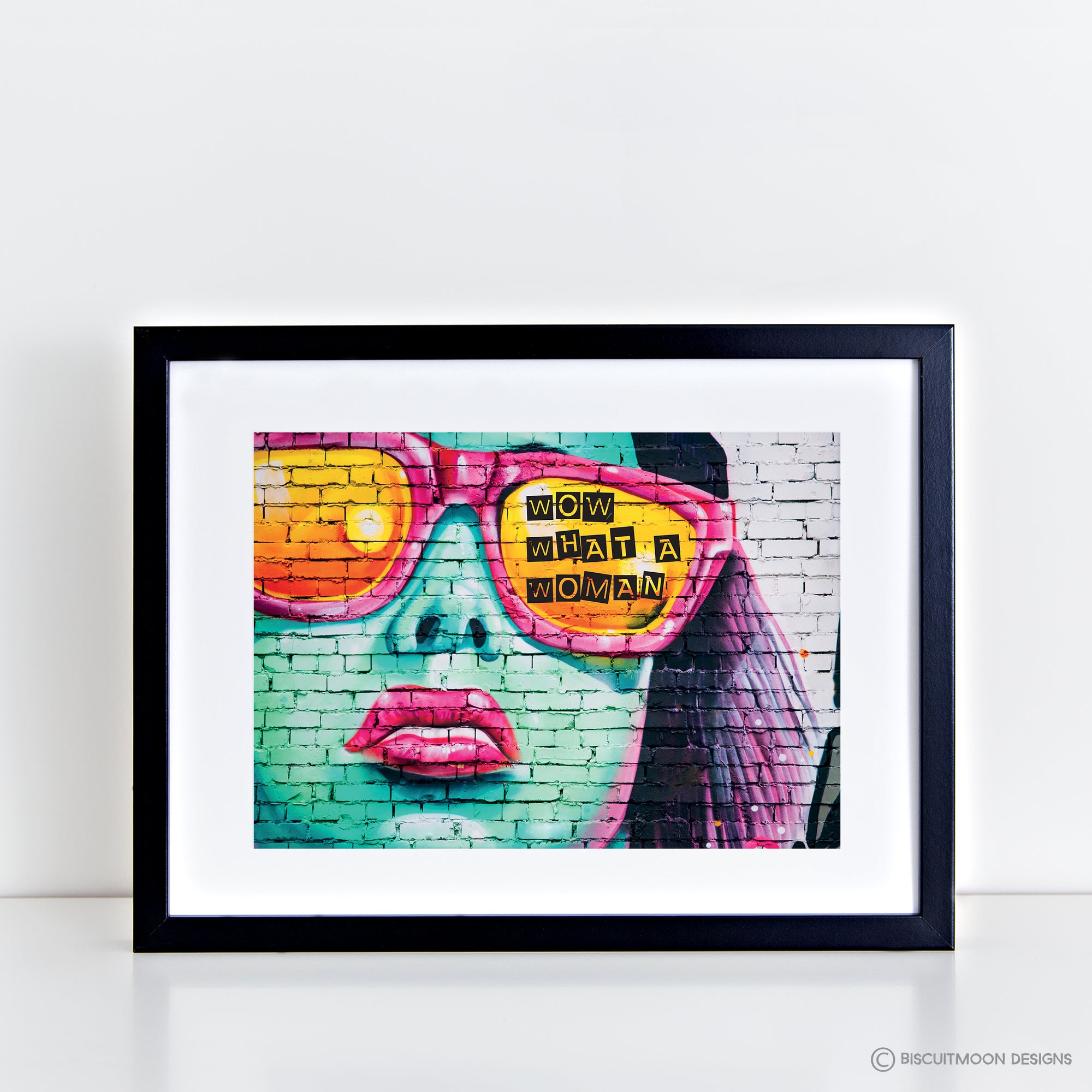 Wow What a Woman Graffiti Print