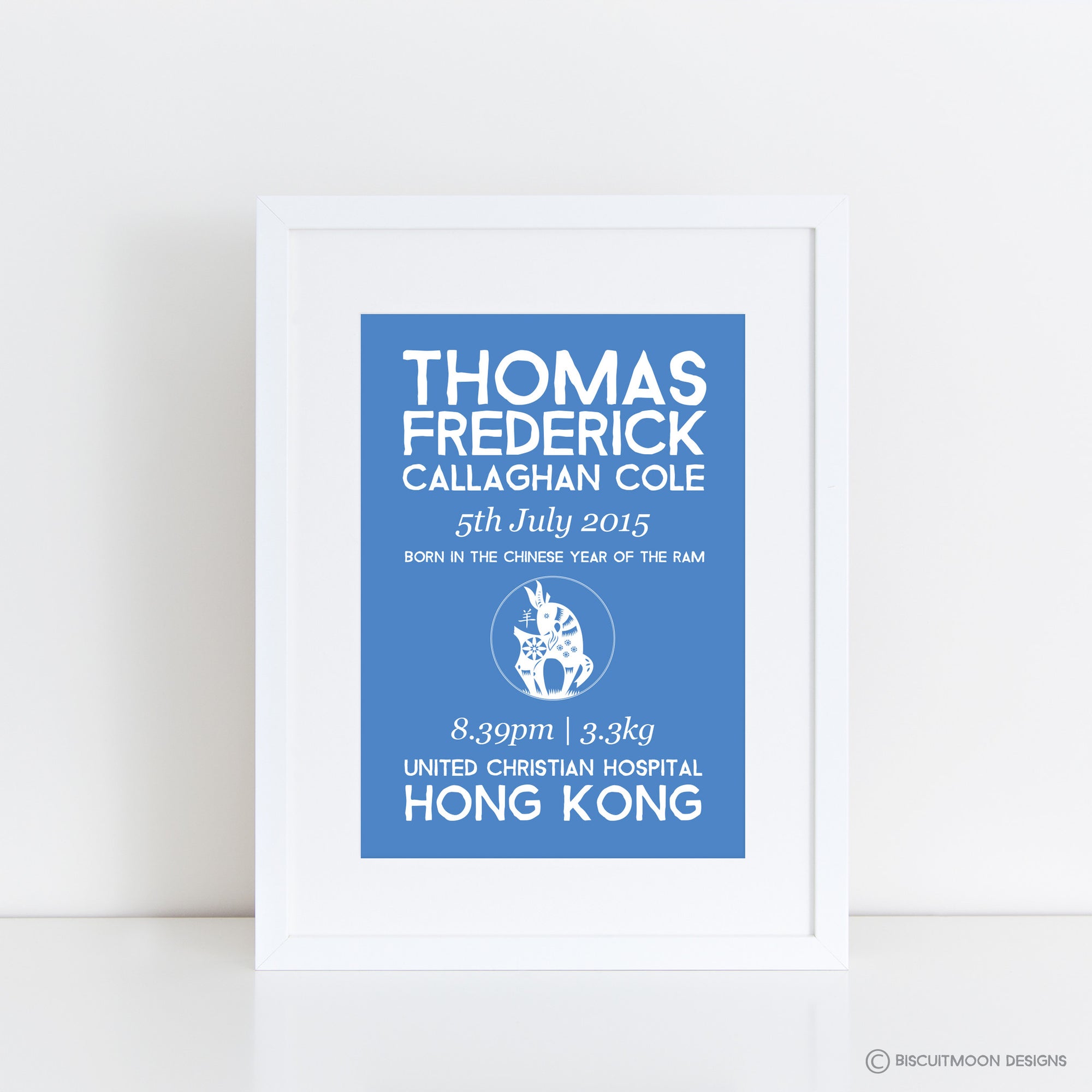 Chinese Zodiac Birth Print
