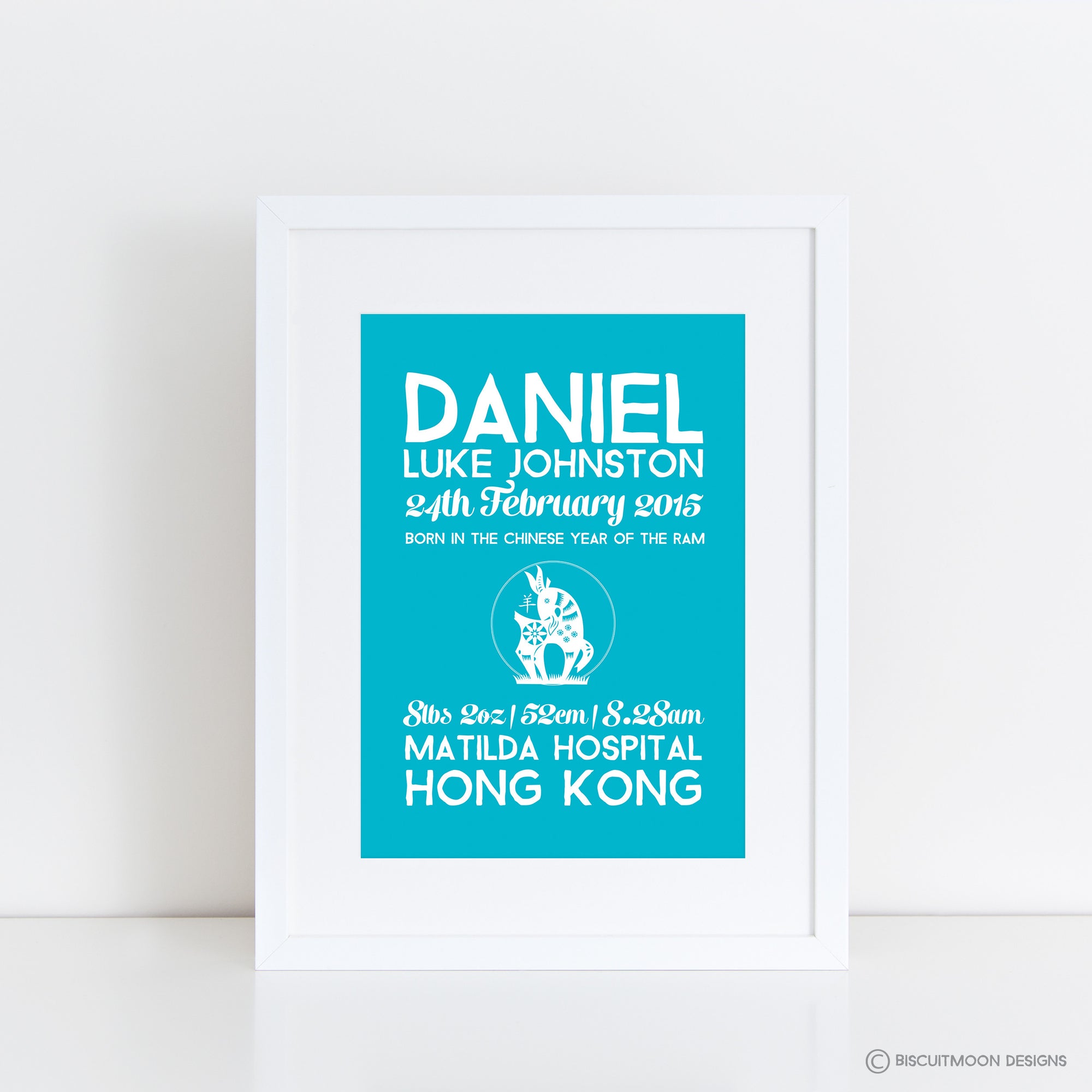 Chinese Zodiac Birth Print