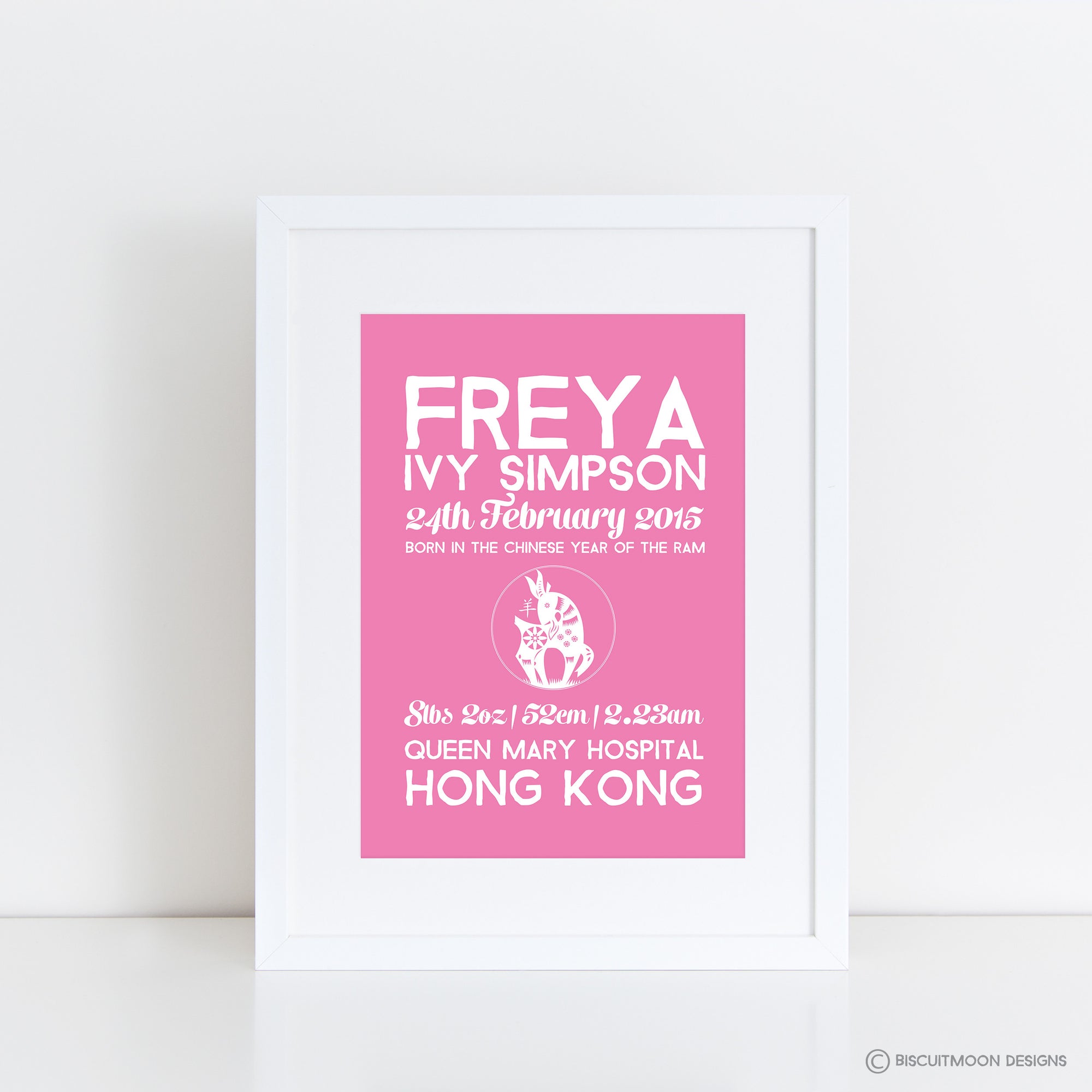 Chinese Zodiac Birth Print