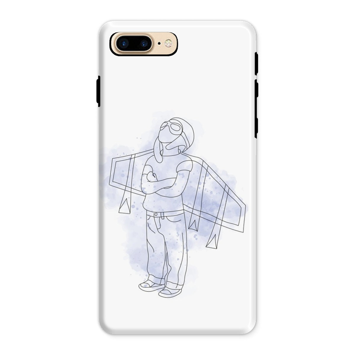 Little Aviator Line Drawing Tough Phone Case