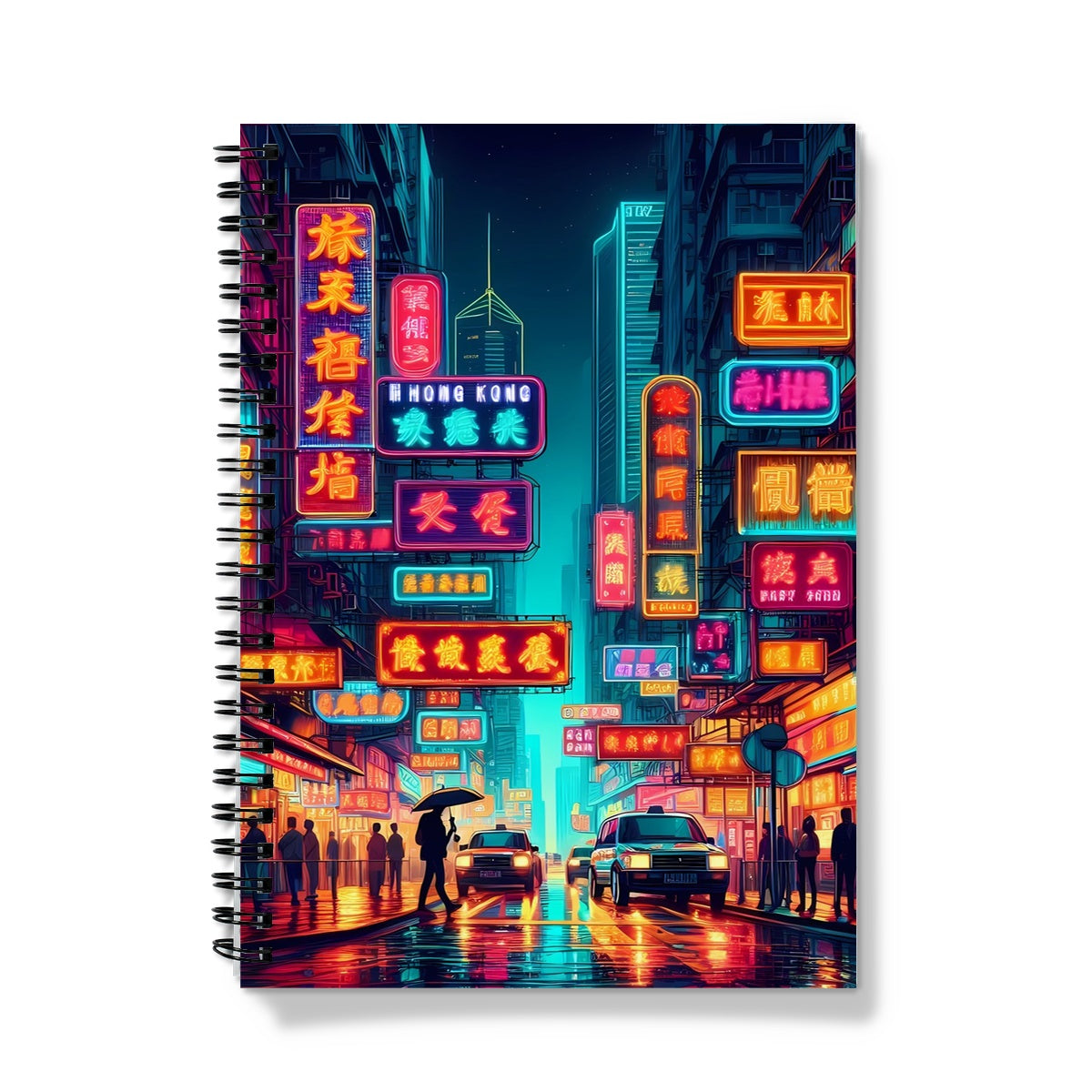 Hong Kong Night Time Neon Notebook