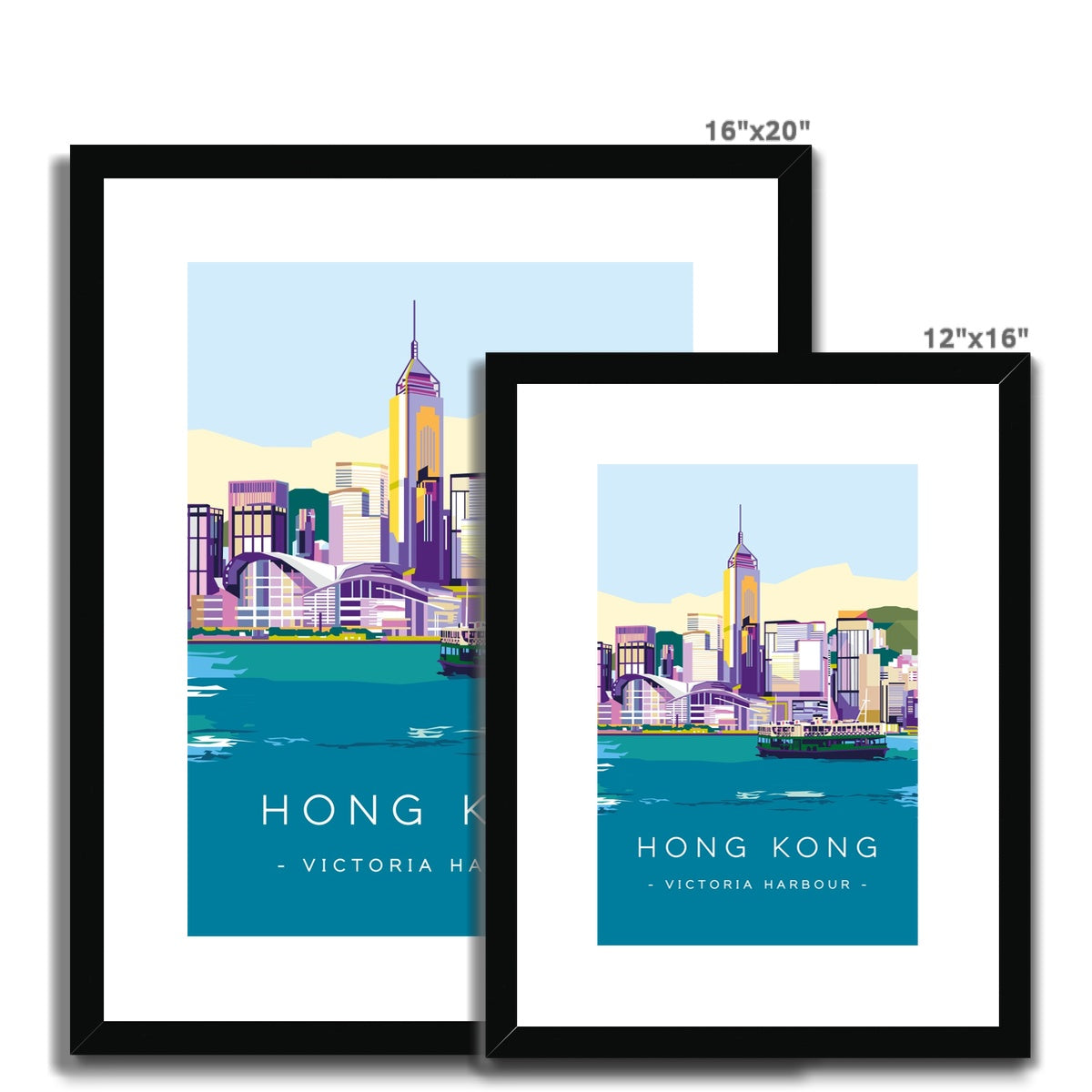 Hong Kong Travel - Victoria Harbour  Framed & Mounted Print