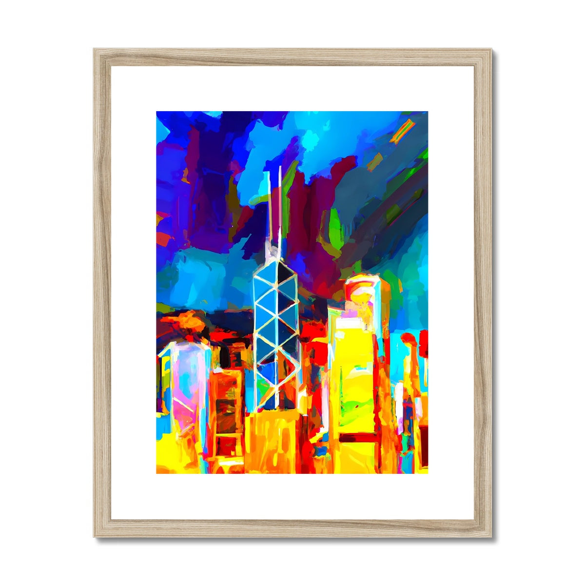 Hong Kong Impressions - Bank of China Skyline Framed & Mounted Print