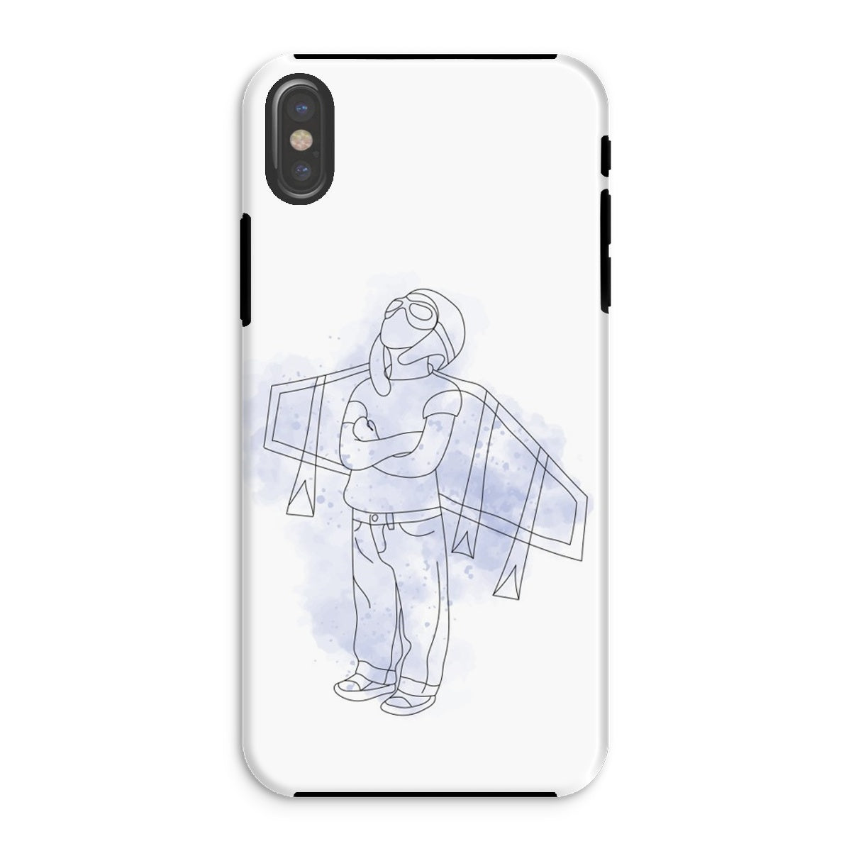 Little Aviator Line Drawing Tough Phone Case