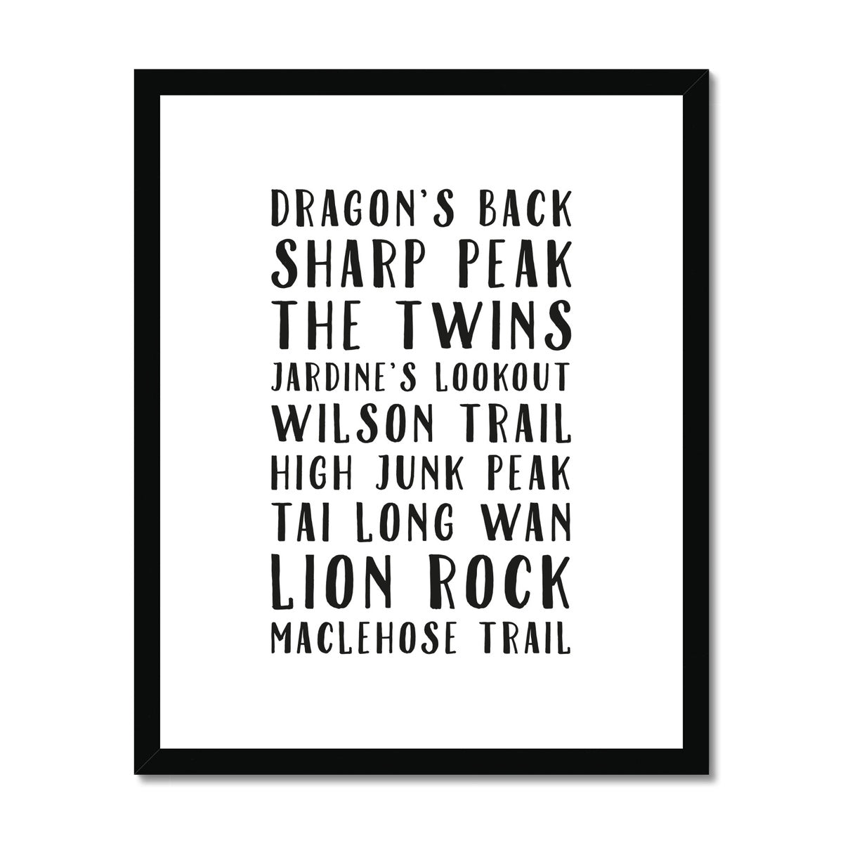 Favourite Places (White) Framed & Mounted Print