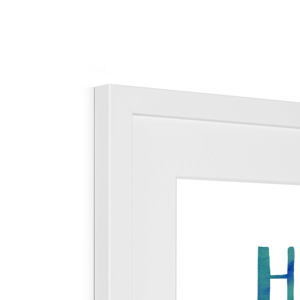 Favourite Places (Blue) Framed & Mounted Print