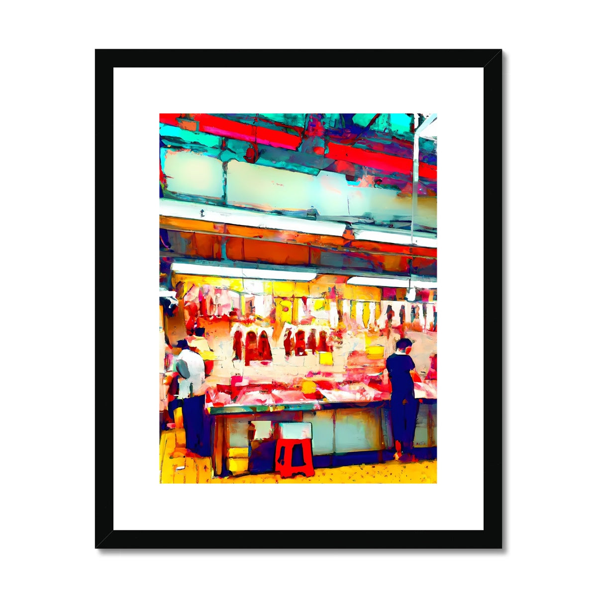 Hong Kong Impressions - Wet Market Framed & Mounted Print