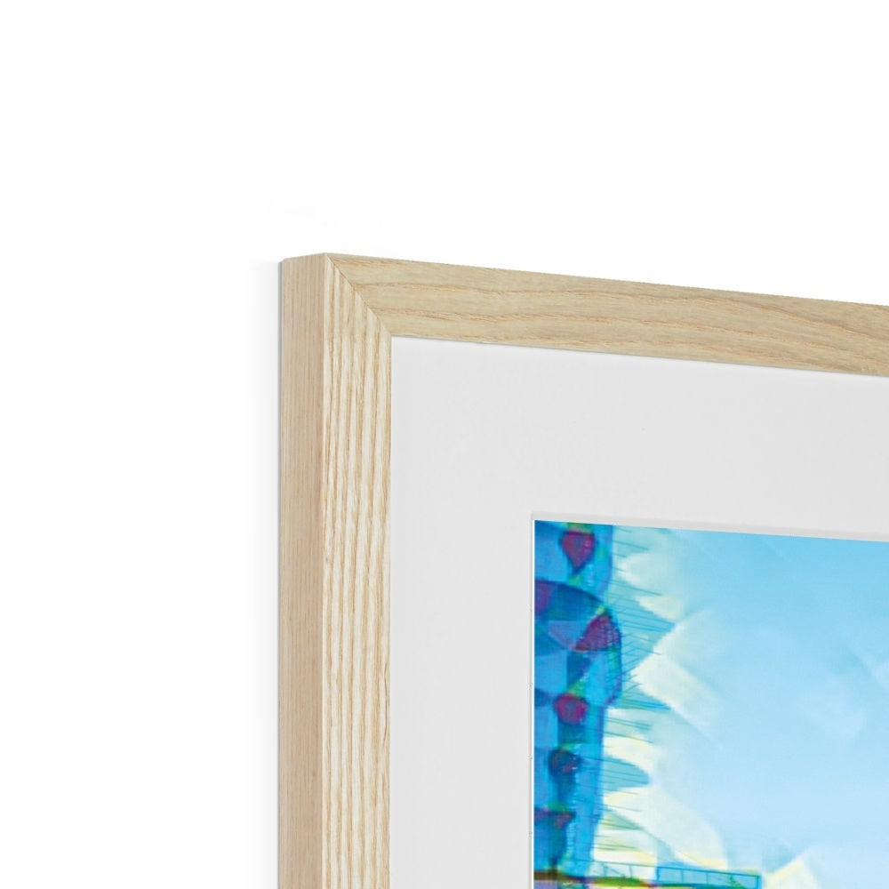 Mosaic Style Colour Pop - Hong Kong Taxi Framed & Mounted Print