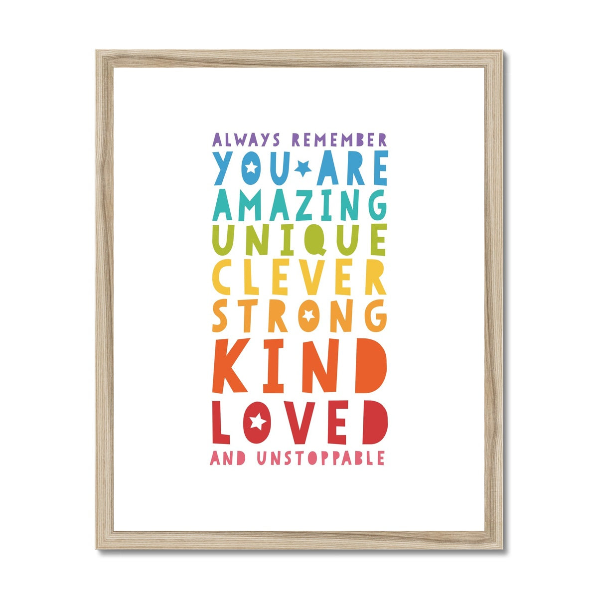 Always Remember you are amazing Framed & Mounted Print