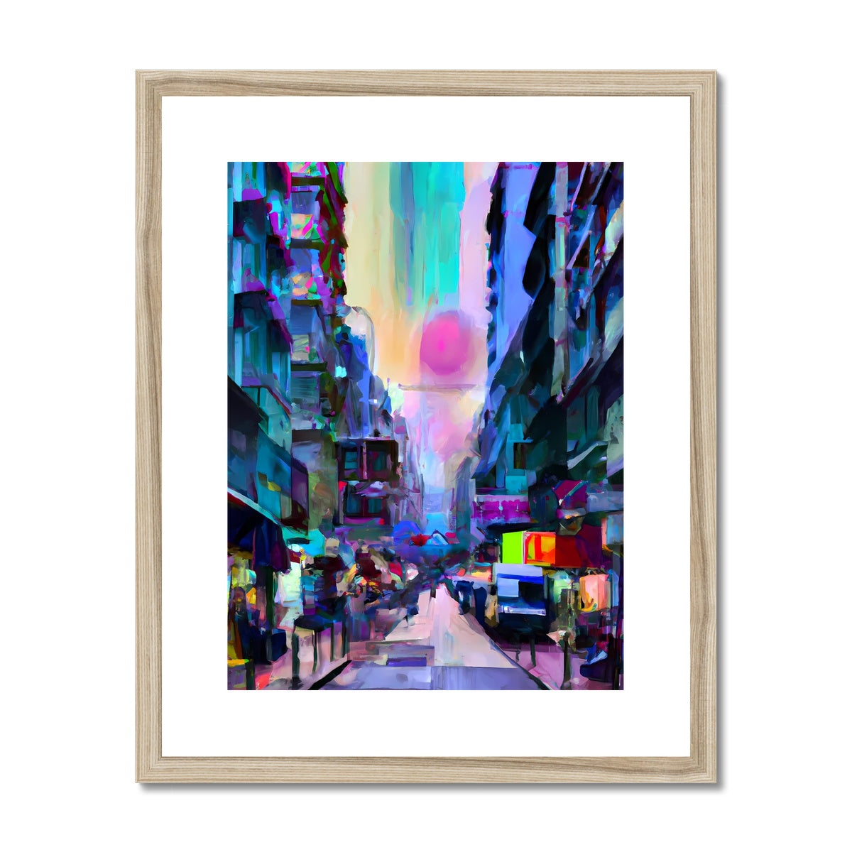 Hong Kong Impressions - Street Scene (2) Framed & Mounted Print