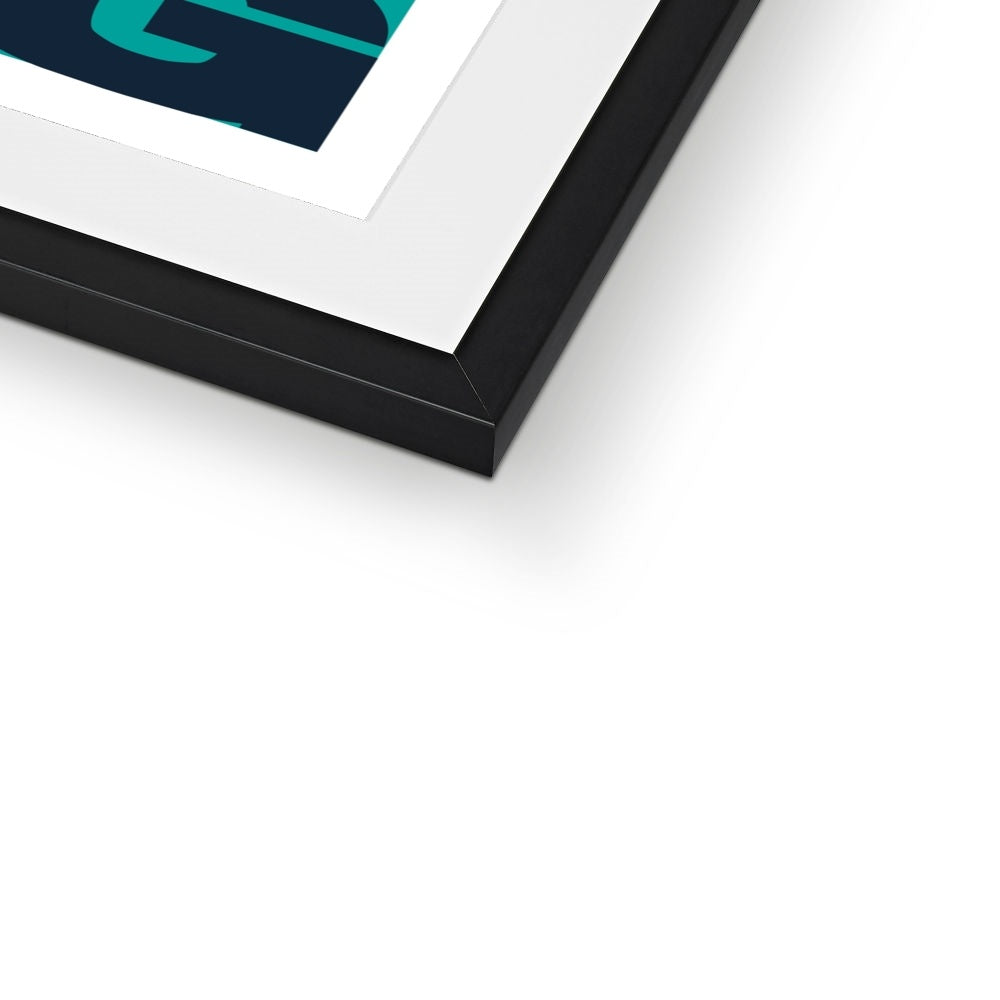 Hong Kong Grid Design Framed & Mounted Print