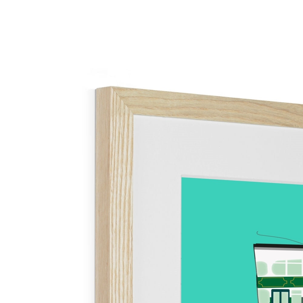 Hong Kong Tram Rows Framed & Mounted Print