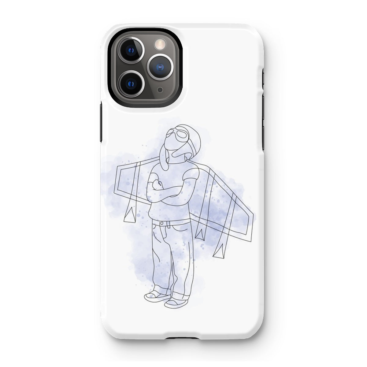 Little Aviator Line Drawing Tough Phone Case