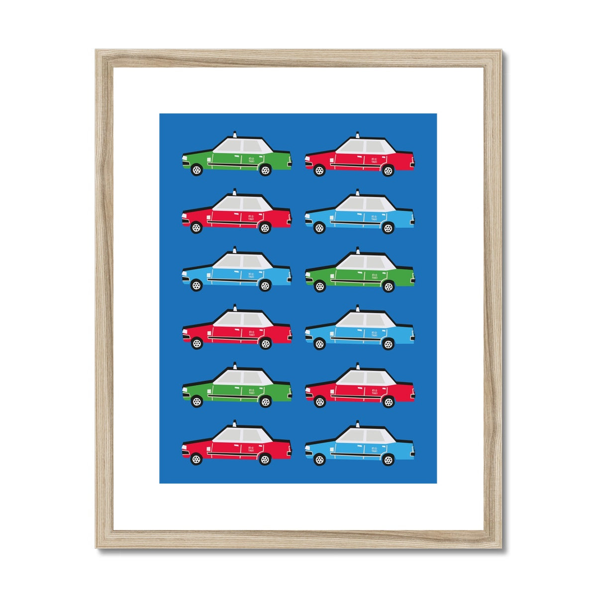 Hong Kong Taxi  Framed & Mounted Print