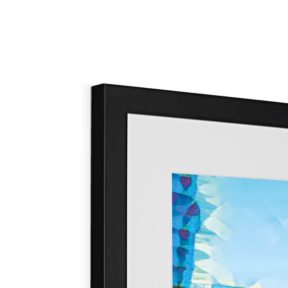 Mosaic Style Colour Pop - Hong Kong Taxi Framed & Mounted Print