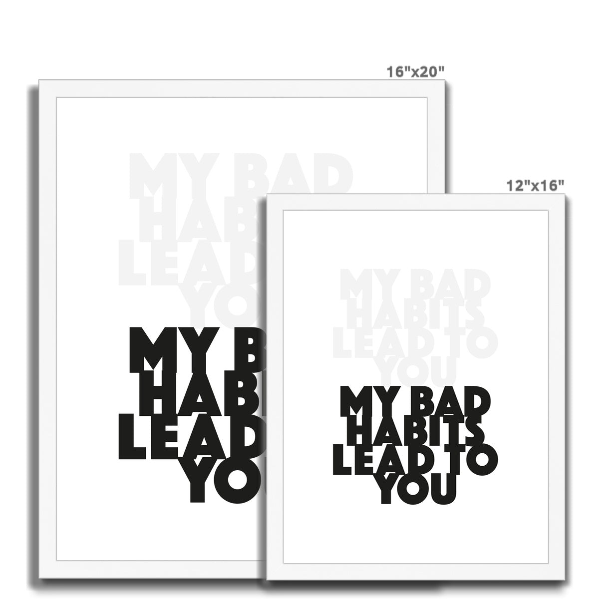 Bad Habits  Framed & Mounted Print