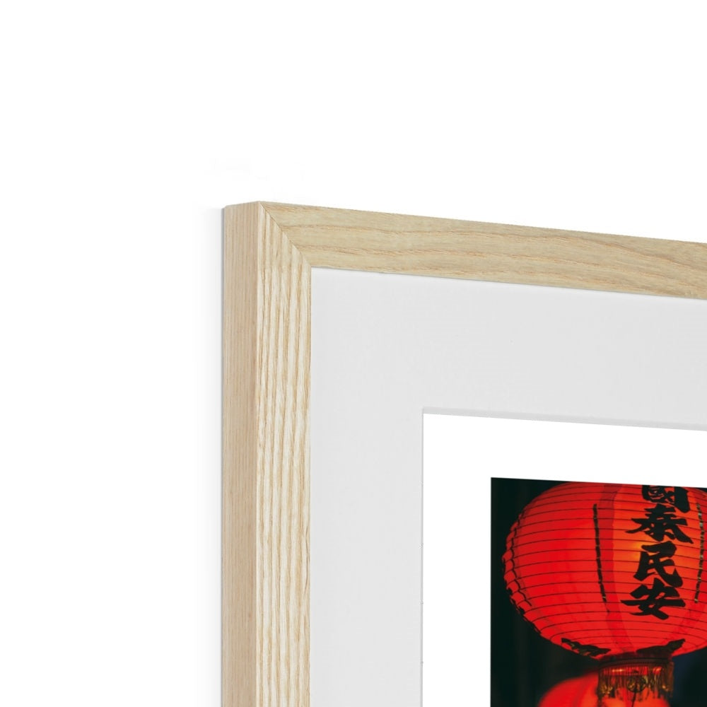 Hong Kong Photo Red Neon  Framed & Mounted Print