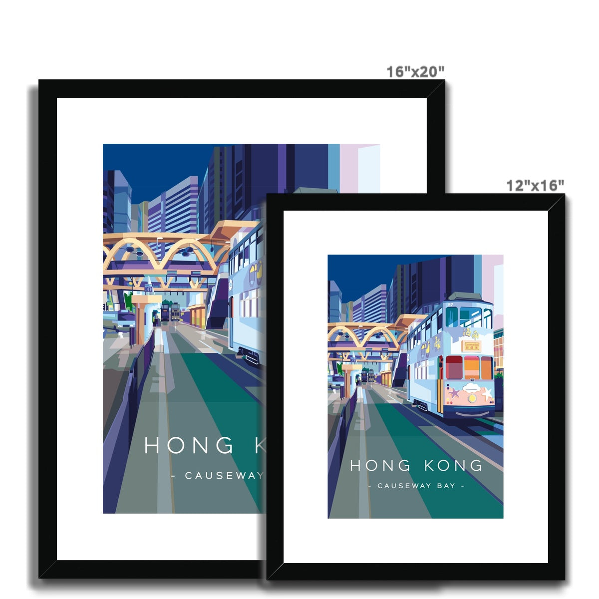 Hong Kong Travel - Causeway Bay  Framed & Mounted Print