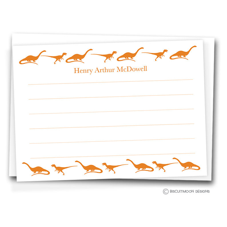 Dinosaurs Kids Personalised Notecards