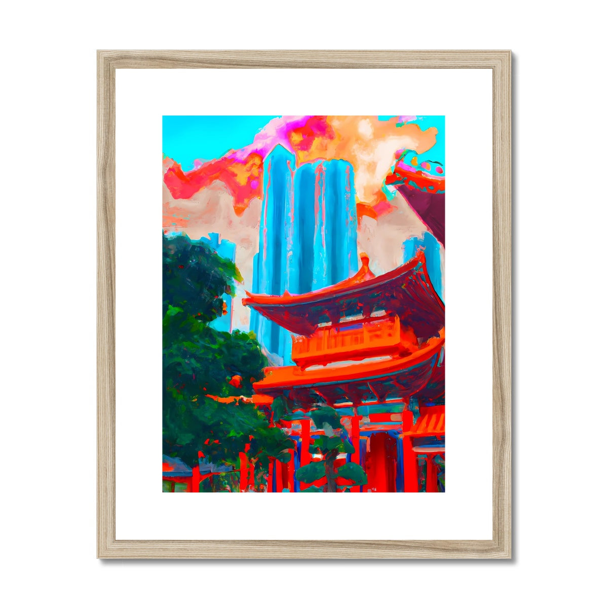 Hong Kong Impressions - Chinese Temple Framed & Mounted Print