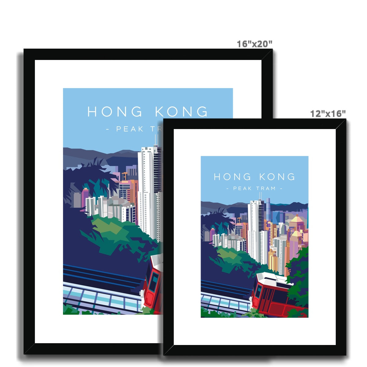 Hong Kong Travel - Peak Tram Framed & Mounted Print