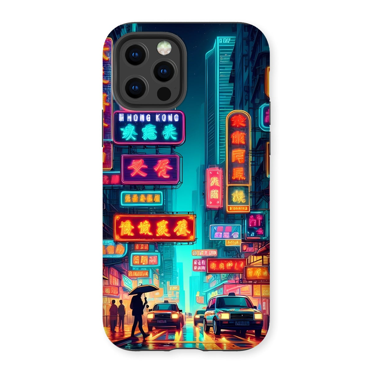 Hong Kong Night Time Neon Tough Phone Case