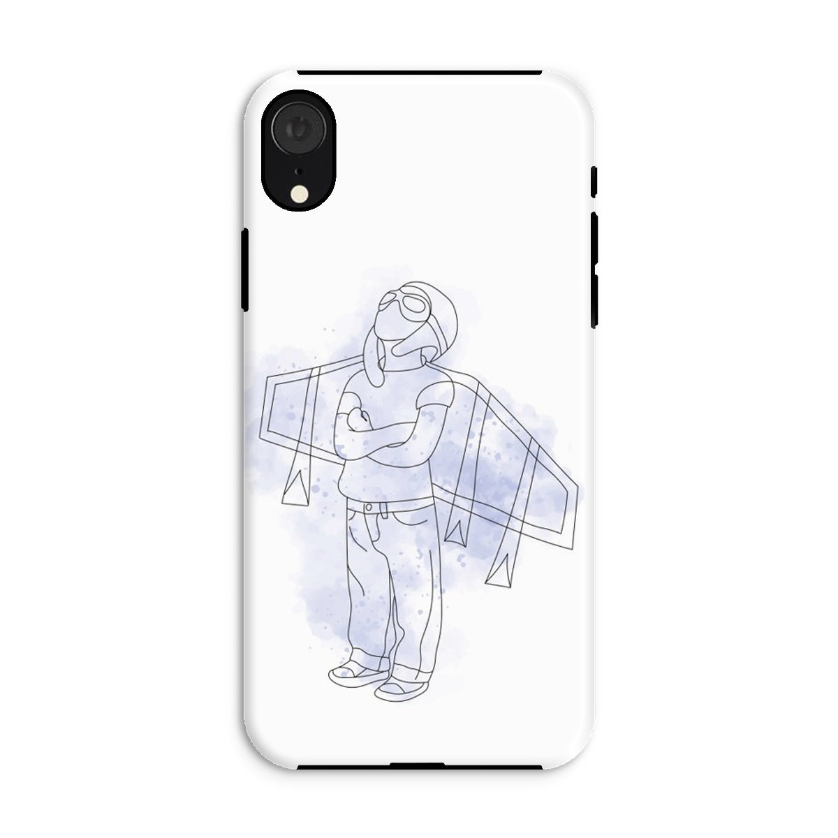 Little Aviator Line Drawing Tough Phone Case