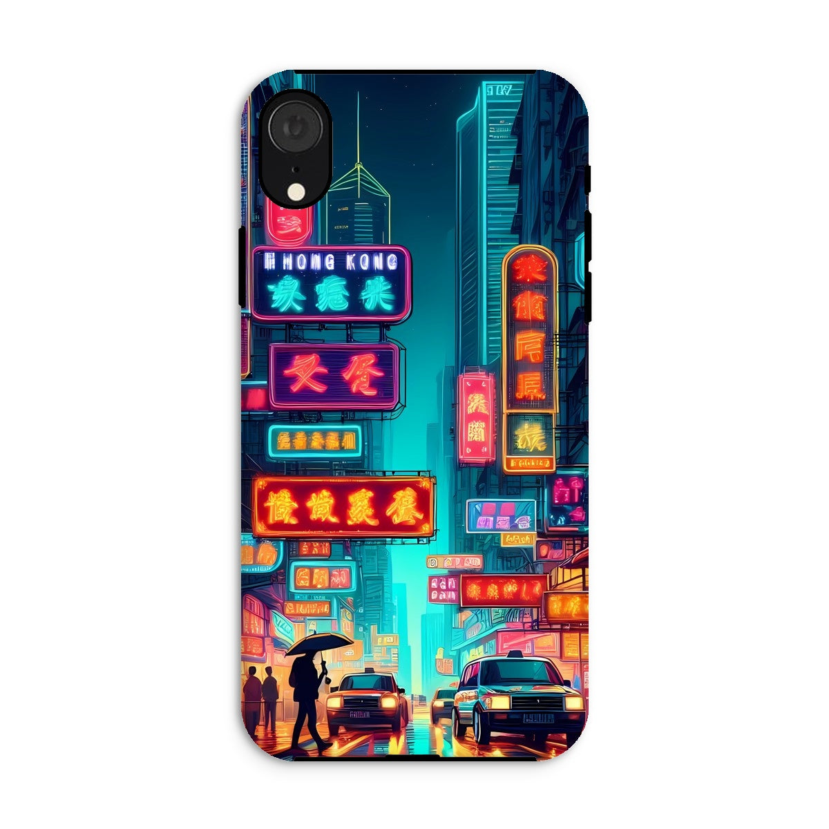 Hong Kong Night Time Neon Tough Phone Case