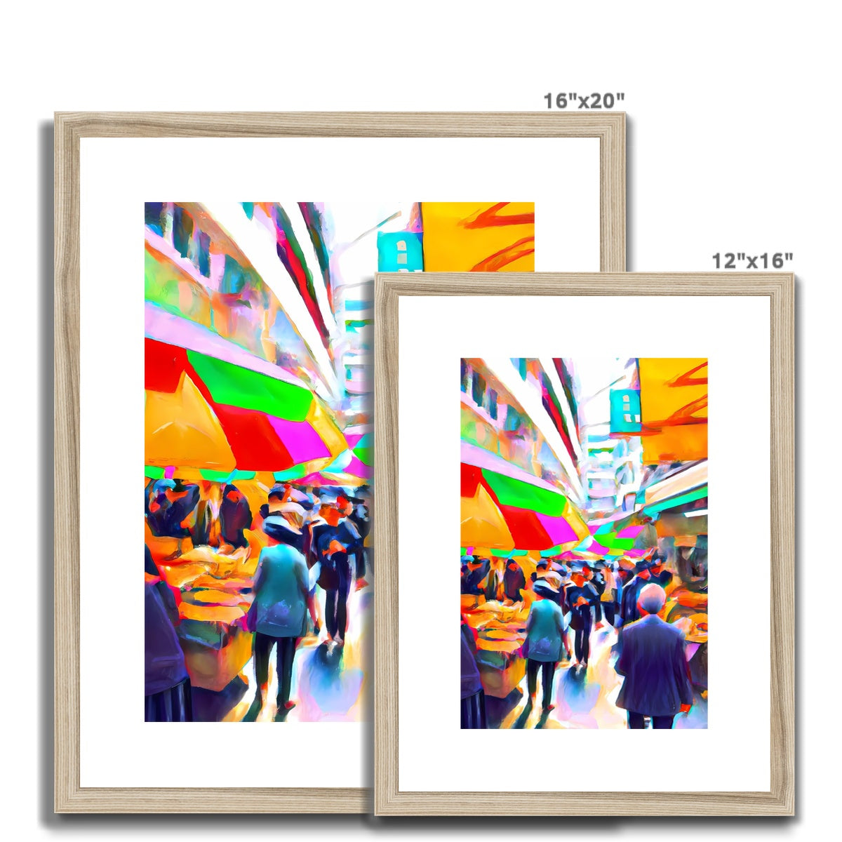 Hong Kong Impressions - Outdoor Market Framed & Mounted Print
