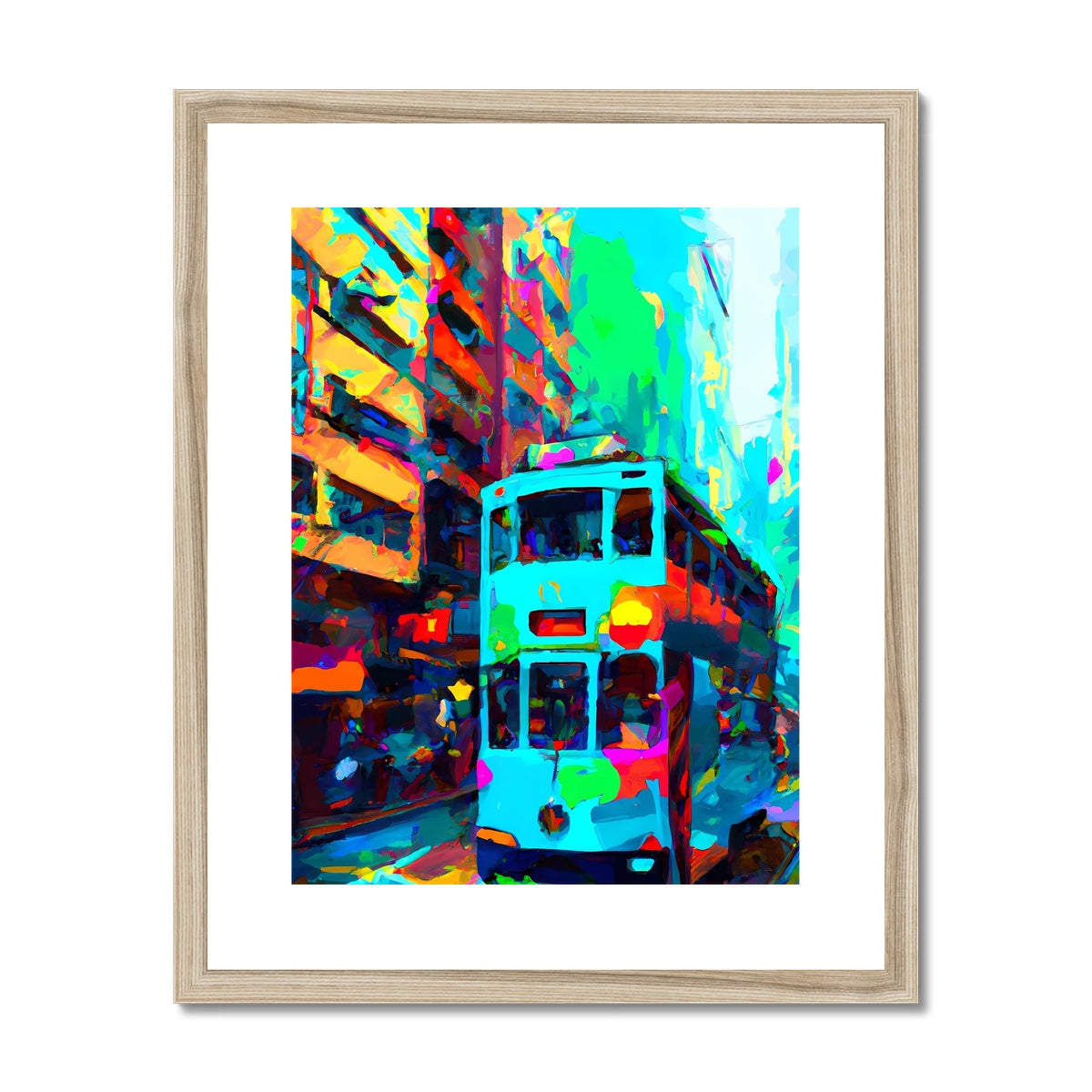 Hong Kong Impressions - Tram Framed & Mounted Print