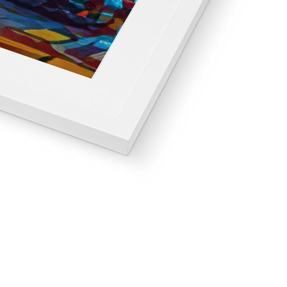 Mosaic Style Colour Pop - Hong Kong Street Scene Framed & Mounted Print