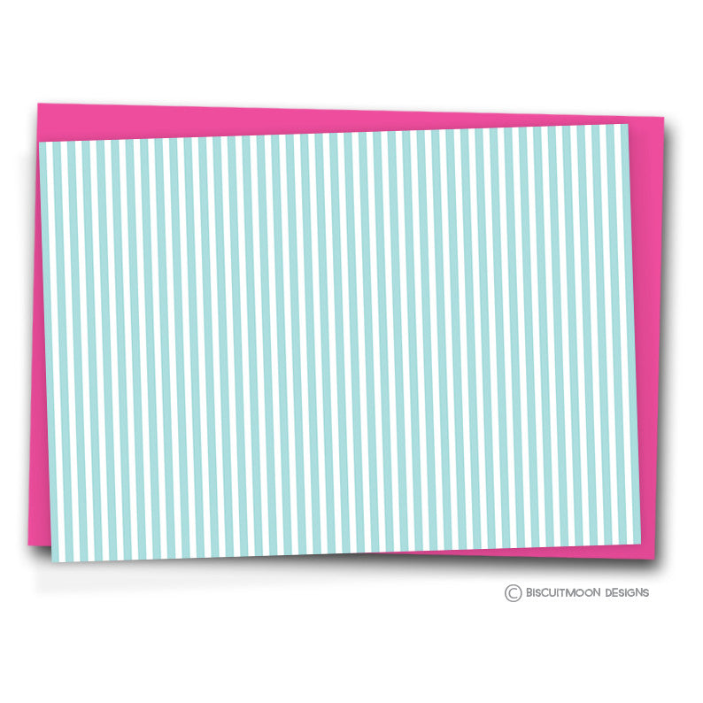 Flamingo Stripes Correspondence Cards