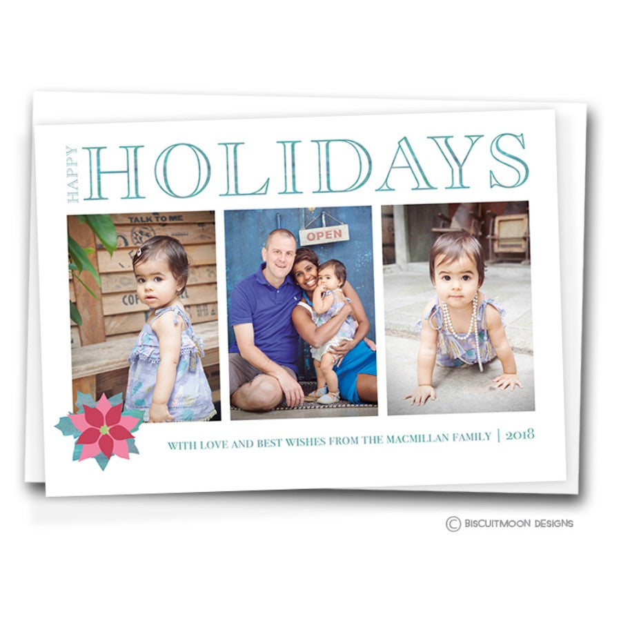 Happy Holidays Personalised Christmas Cards