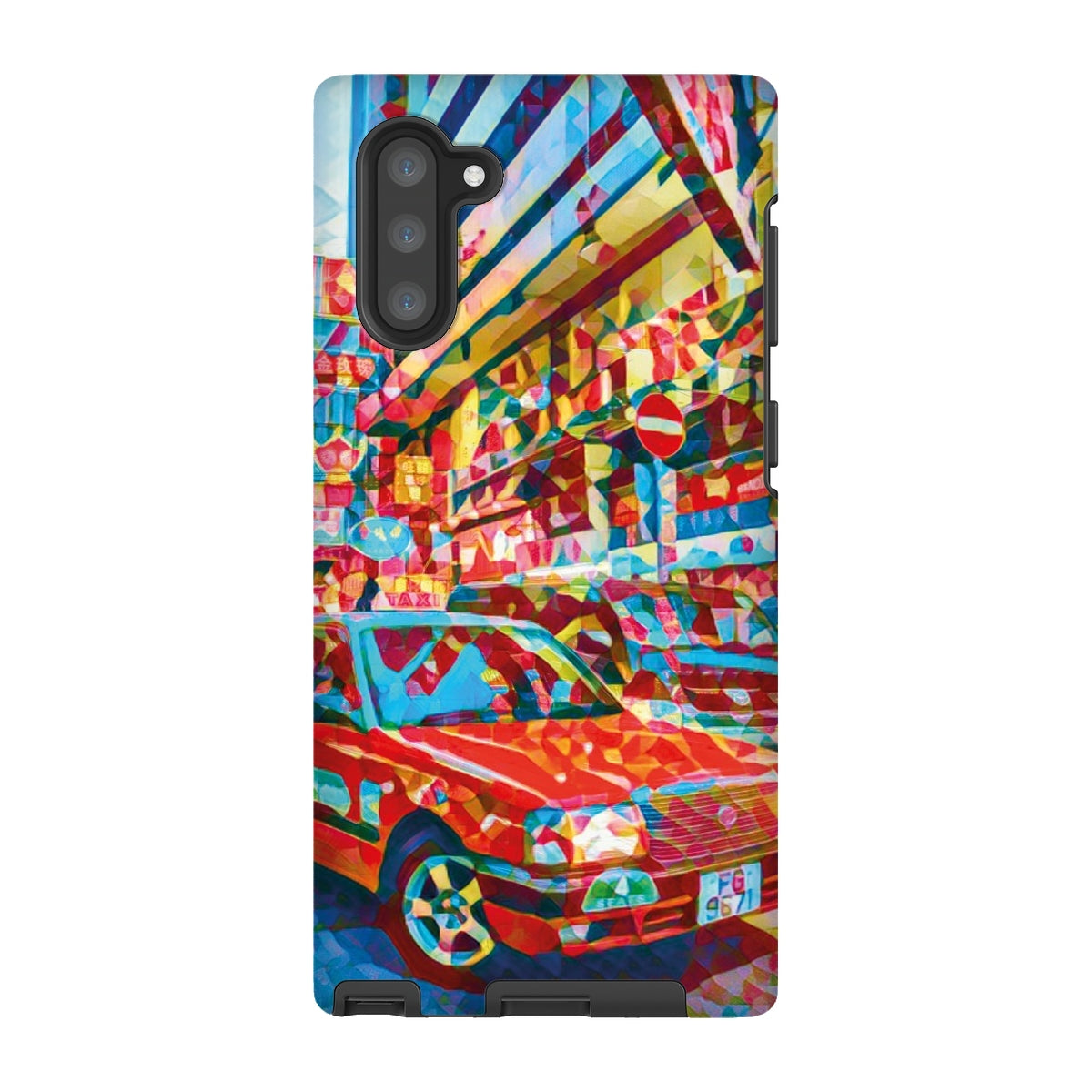 Mosaic Style Colour Pop - Hong Kong Taxi Tough Phone Case