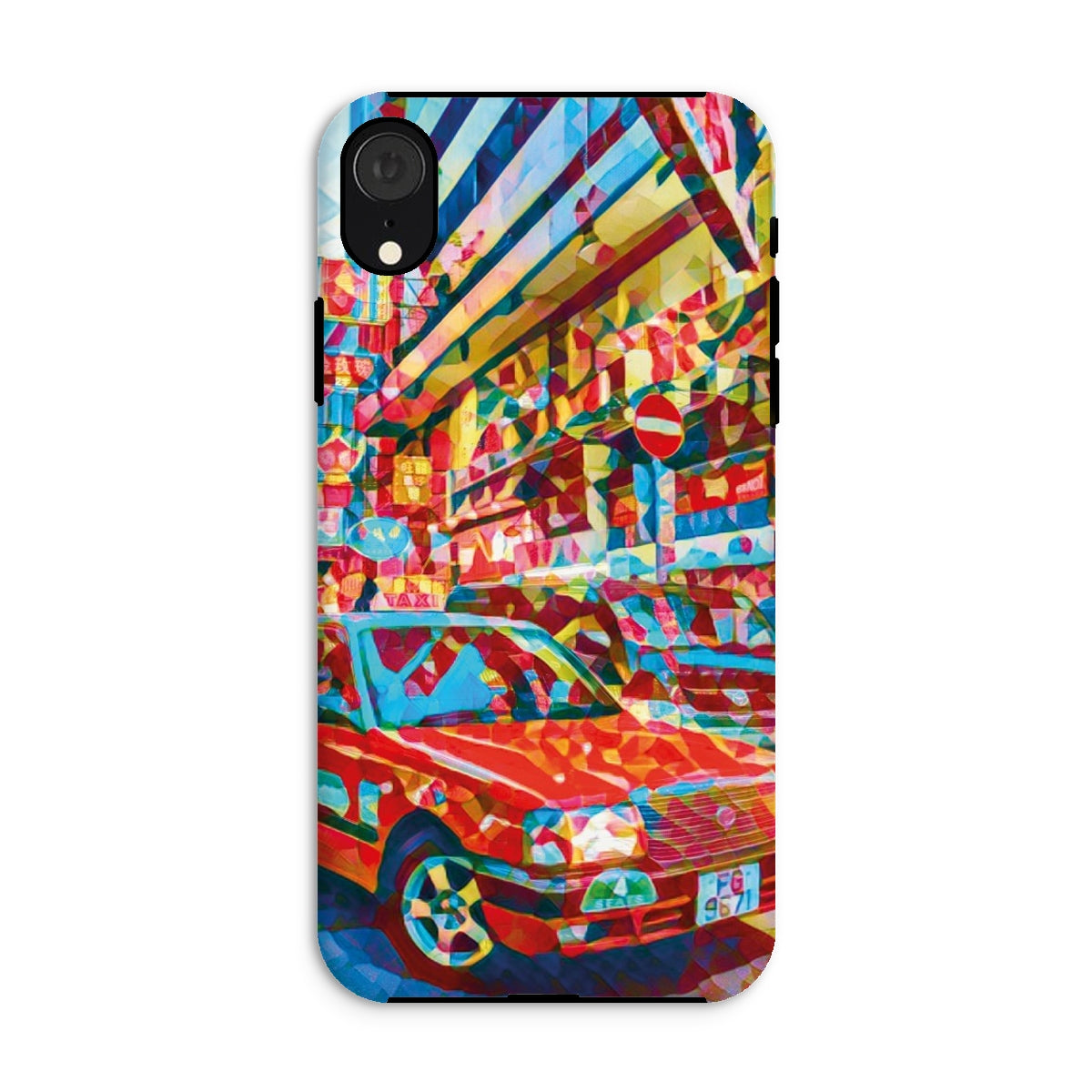 Mosaic Style Colour Pop - Hong Kong Taxi Tough Phone Case