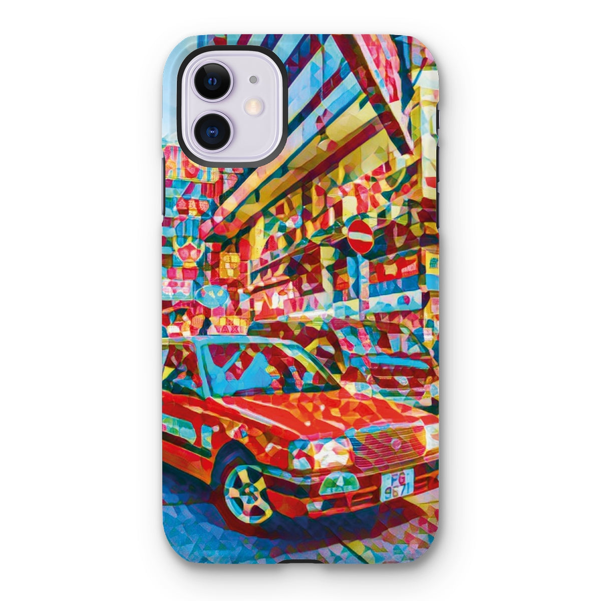 Mosaic Style Colour Pop - Hong Kong Taxi Tough Phone Case