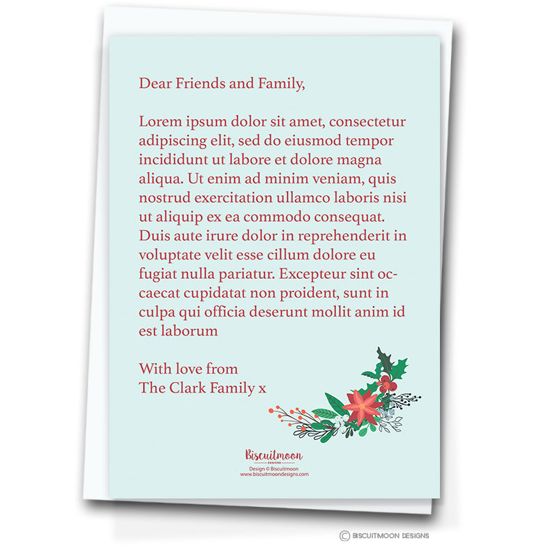 Floral Arch Personalised Christmas Cards