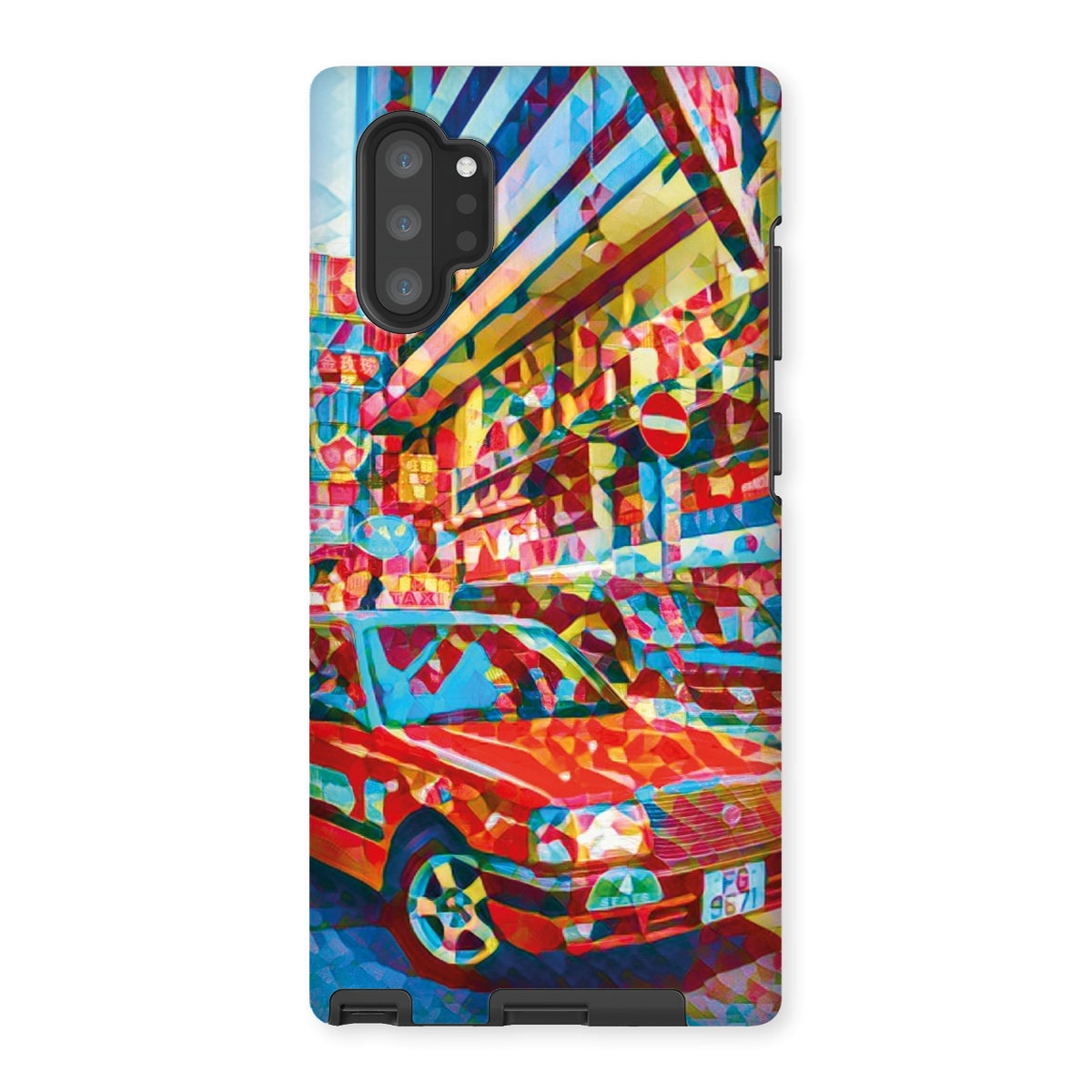 Mosaic Style Colour Pop - Hong Kong Taxi Tough Phone Case