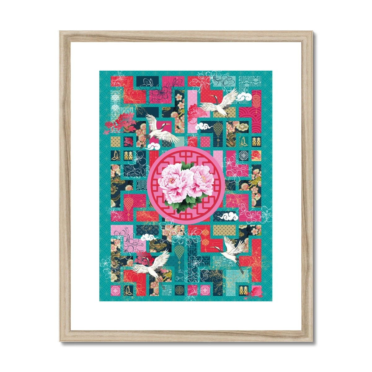 Peonies Framed & Mounted Print