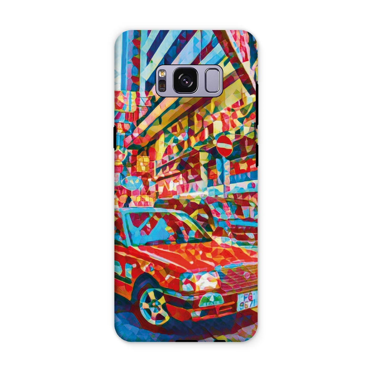 Mosaic Style Colour Pop - Hong Kong Taxi Tough Phone Case