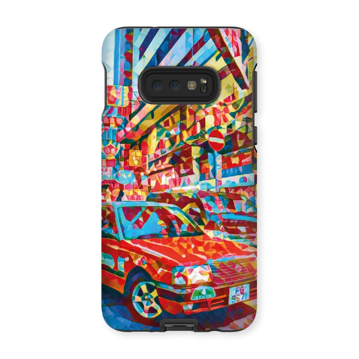 Mosaic Style Colour Pop - Hong Kong Taxi Tough Phone Case