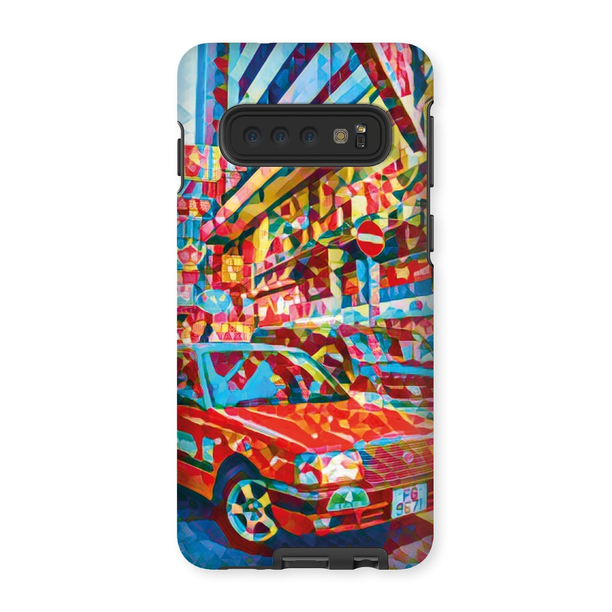 Mosaic Style Colour Pop - Hong Kong Taxi Tough Phone Case